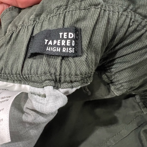 Veronica Beard Jeans Tedi Tapered High Rise Dark Olive Forest New Army Green - Picture 9 of 11